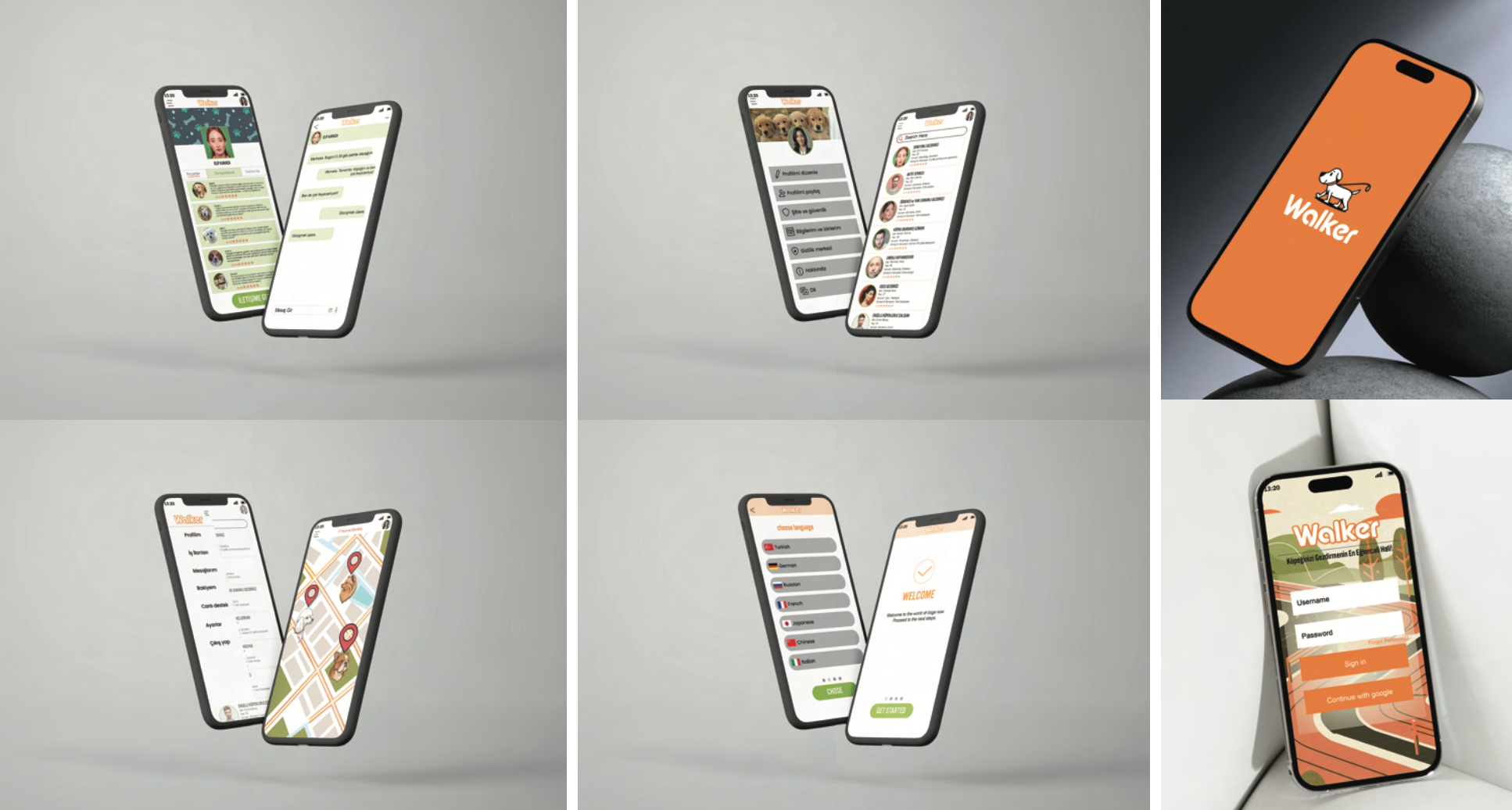 Walker App Interface Design