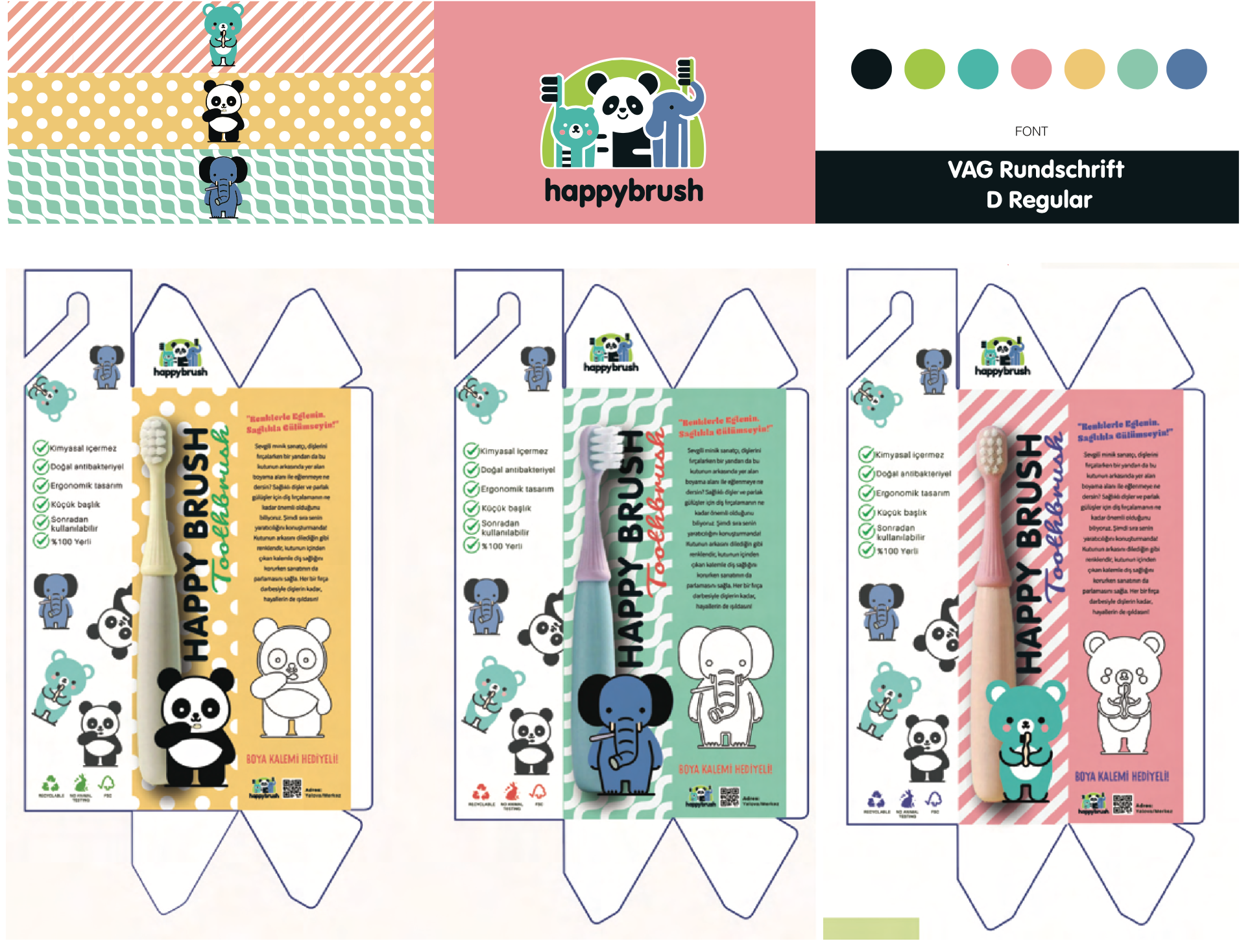 Happybrush Children's Toothbrush Packaging